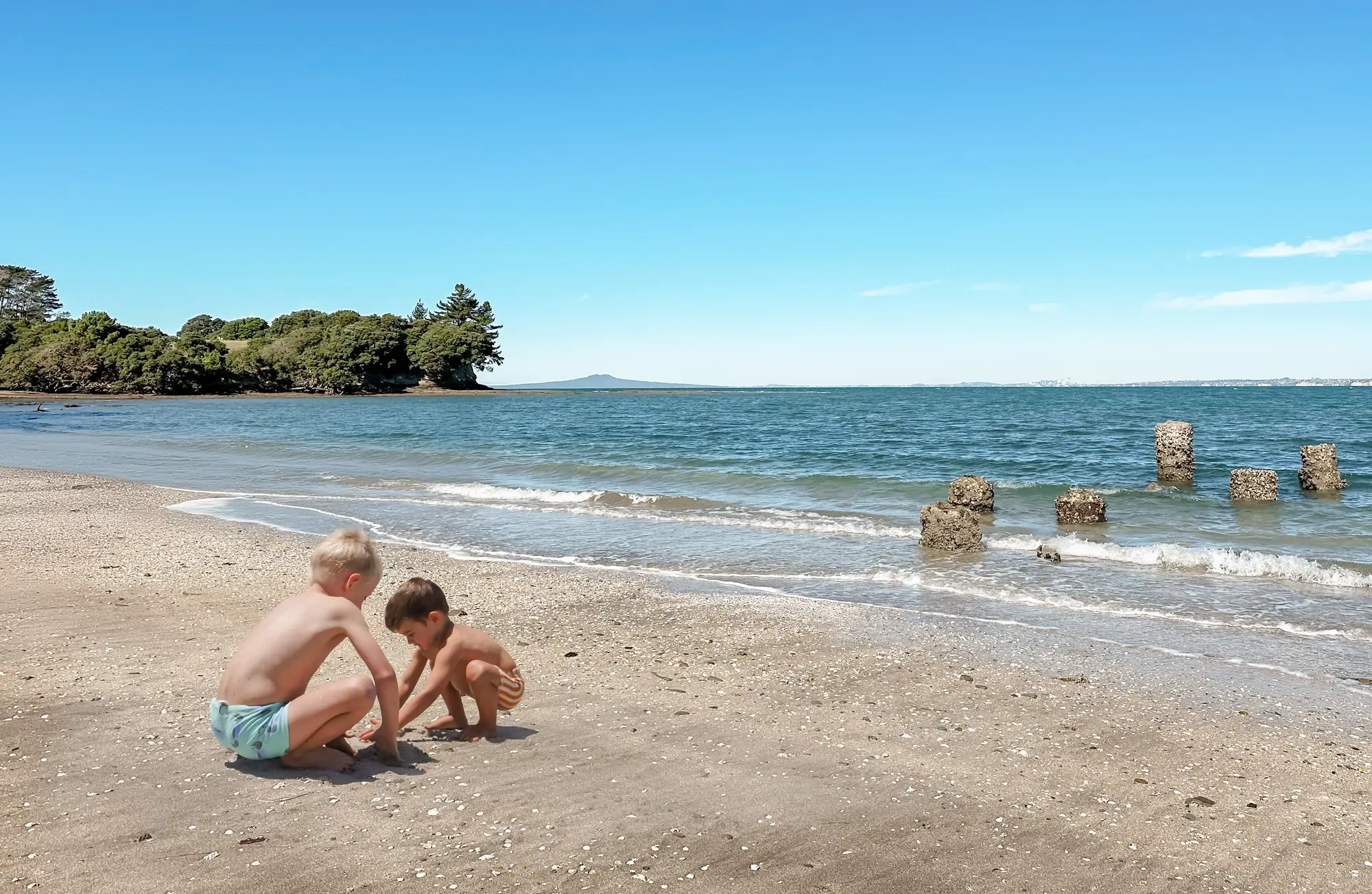 Hobbs Bay Beach with kids